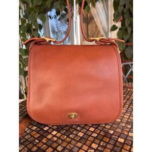 Coach Vintage Saddle Stewardess Shoulder Bag 9525 Brown Camel